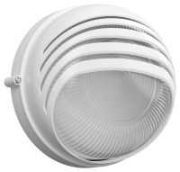 Светильник НПП1307 круг ресничка 60Вт IP54 белый IEK