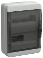 TEKFOR Корпус пластиковый КМПн-24 IP65 черная прозрачная дверь IEK