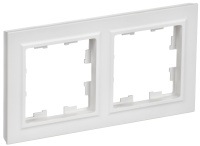 BRITE Рамка 2-местная РУ-2-БрАБ арктический белый IEK