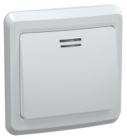 VEGA Выключатель 1-клавишный с индикацией 10А ВС10-1-1-ВБ белый GENERICA