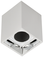 Светильник 4112 накладной потолочный под лампу GU10 белый/хром пластик IEK