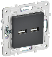 SKANDY Розетка USB A+A 3,1А SK-R15T титан IEK