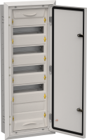 TITAN 5 Корпус металлический ЩРв-60 (1х60) 880х365х130мм IP31 серый (одна дверь) IEK
