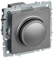 BRITE Светорегулятор поворотно-нажимной 600Вт СС10-1-0-БрС сталь IEK