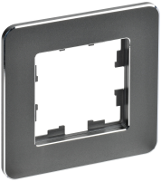 BRITE Рамка 1-местная РУ-1-1-Бр металл титан RE IEK