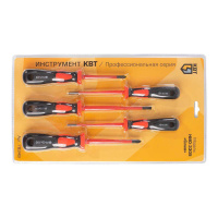 Набор диэлектрических отверток НИО-3305 серия СЛИМ для работ под напряжением до 1000 В, стандарт VDE (КВТ)