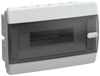 UNION Compact Корпус пластиковый ЩРВ-П-12 IP41 черная прозрачная дверь IEK