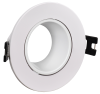 Светильник 4104 встраиваемый под лампу MR16 круг пластиковый белый IEK