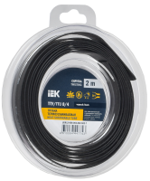 Трубка термоусадочная ТТУ нг-LS 8/4 черная (2м/упак) IEK