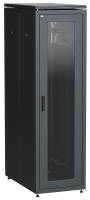 ITK LINEA N Шкаф напольный сетевой 19" 42U 800х1000мм стеклянная передняя дверь задняя металлическая черный