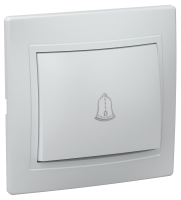 KVARTA Выключатель 1-клавишный кнопочный 10А ВСк10-1-0-КБ белый GENERICA