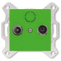 2CHH083607A6067 - Розетка TV-R, проходная, 7дБ, Levit, зелёный