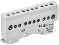 TEKFOR Шина L "фаза" изолированная на универсальном держателе 8х12-10-Ср IEK