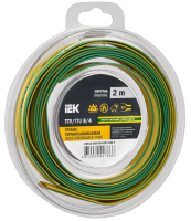 Трубка термоусадочная ТТУ нг-LS 8/4 желто-зеленая (2м/упак) IEK