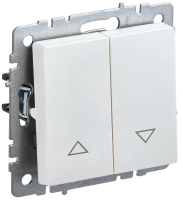 BRITE Выключатель жалюзи 10А ВС10-1-5-БрЖ жемчуг IEK