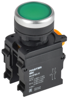 Кнопка d=22мм 1NO+1NC зелёная MASTER IEK