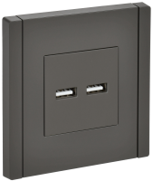 FORTE&PIANO Розетка USB A+A 3,1А FP349 серый IEK