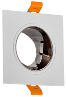 Светильник 4107 встраиваемый поворотный под лампу GU10 белый/шоколад пластик IEK