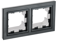 BRITE Рамка 2-местная IP44 РУ-2-БрЧ-44 черный IEK