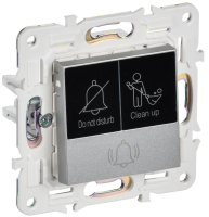 SKANDY Кнопка звонка с индикацией для отелей 10А SK-V17S серебряный IEK