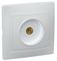 KVARTA Розетка 1-местная TV РТВ10-КБ белый GENERICA