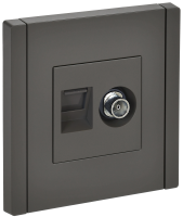 FORTE&PIANO Розетка двойная TV+RJ45 кат.5E FP336 серый IEK