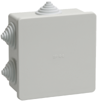 Коробка распаячная КМ41235 для открытой проводки безгалогенная (HF) 85х85х40мм IP44 6 гермовводов серая IEK
