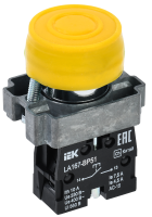 Кнопка управления LA167-BP51 d=22мм 1NO желтая IEK