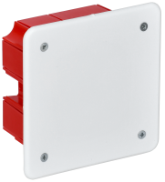 Коробка распаячная КМ41001 для твердых стен безгалогенная (HF) 92х92х45мм с саморезами с крышкой IEK