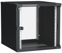 ITK Шкаф LINEA WE 9U 550х350мм дверь стекло чёрный
