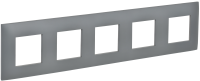 SKANDY Рамка 5-местная SK-F05Gr серый IEK