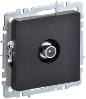 BRITE Розетка TV проходная РТВ10-0-БрЧ черный IEK