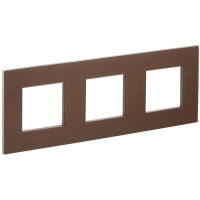 SKANDY Рамка 3-местная SK-F33Br металл шоколад IEK