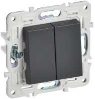 SKANDY Выключатель 2-клавишный перекрестный 10А SK-V06T титан IEK