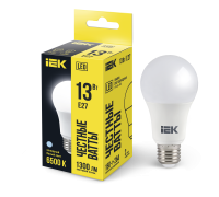 Лампа светодиодная A60 груша 13Вт 230В 6500К E27 IEK