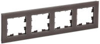 BRITE Рамка 4 -местная РУ-4-2-БрТБ стекло темная бронза IEK