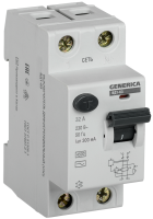 Выключатель дифференциальный (УЗО) ВД1-63 2Р 32А 300мА GENERICA