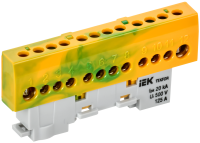 TEKFOR Шина PE "земля" изолированная на универсальном держателе 8х12-12-ЖЗ IEK