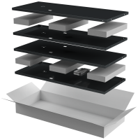 ITK LINEA N Комплект стенок боковых 1000мм для шкафа 47U черный