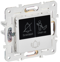 SKANDY Кнопка звонка с индикацией для отелей 10А SK-V17W арктический белый IEK