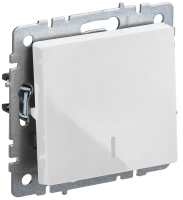 BRITE Выключатель 1-клавишный с индикацией 10А ВС10-1-1-БрБ белый IEK