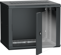 ITK Шкаф LINEA W 6U 600х450мм дверь стекло черный RAL9005