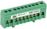Шина PE "земля" в корпусном изоляторе на DIN-рейку ШНИ-6х9-10-К-З IEK