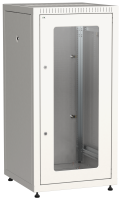 ITK LINEA E Шкаф напольный сетевой 19" 18U 600х600мм стеклянная передняя дверь задняя металлическая серый