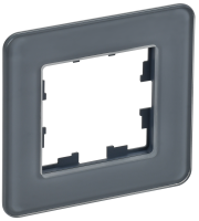 BRITE Рамка 1-местная РУ-1-2-Бр стекло графит RE IEK