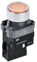 Кнопка управления LA167-BWF3571 d=22мм RC 1NO с подсветкой желтая IEK