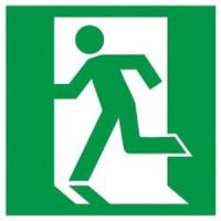 Самокл. этик. 150х150мм "Выход здесь" (левосторонний)