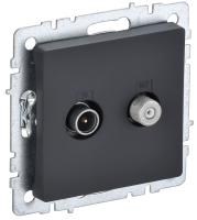 BRITE Розетка двойная TV+SAT РТВ/РСп12-БрГ графит IEK