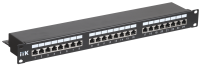 ITK 1U патч-панель кат.5E STP 24 порта (Dual) с кабельным органайзером