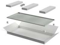 ITK LINEA N Дверь металлическая 800мм для шкафа 47U серая